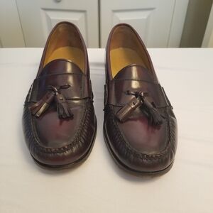 Cole Haan NikeAir Burgundy Pinch Tassel Slip On Loafer Mens 9M Leather C06588